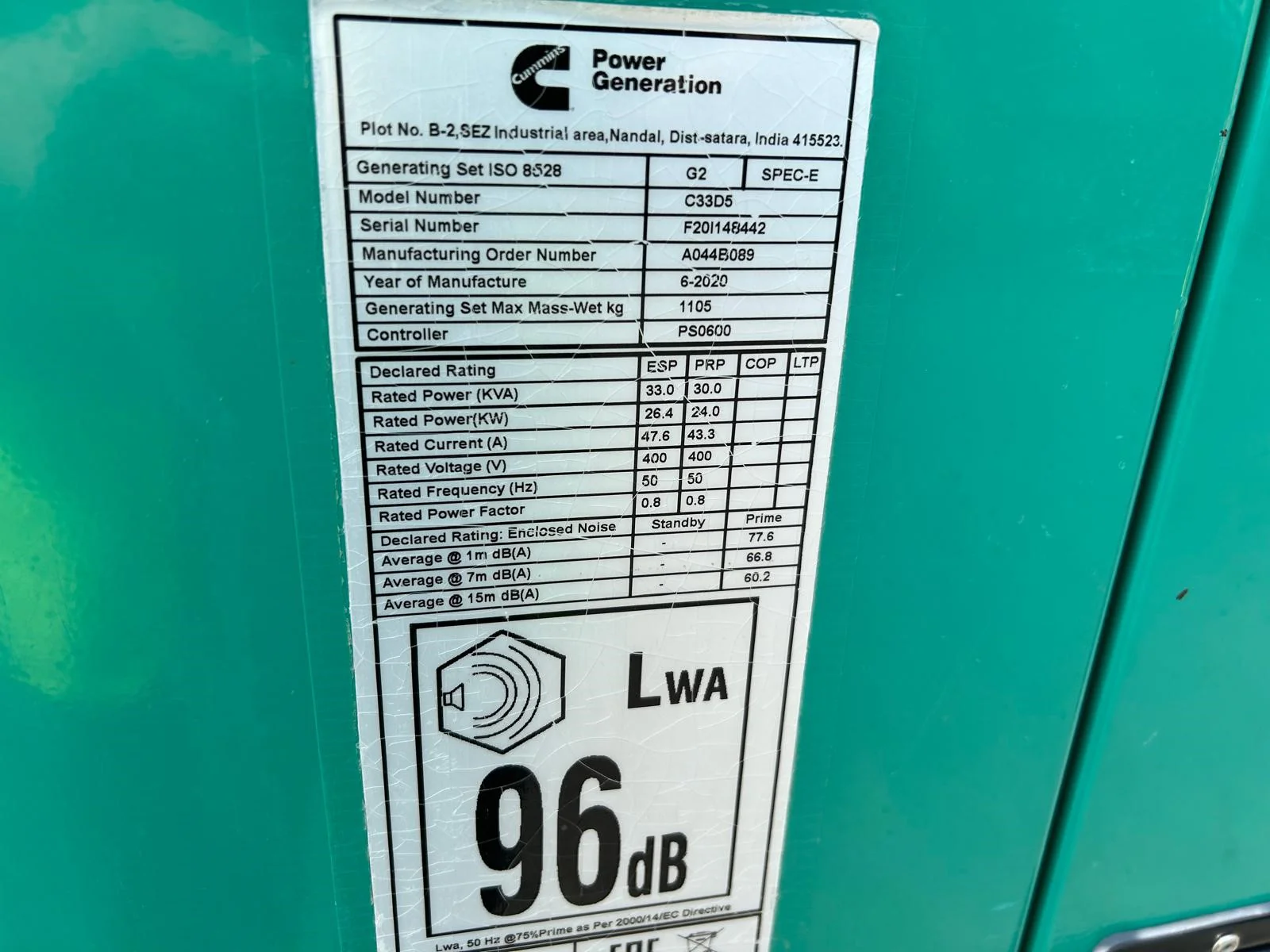 30kva Cummins Diesel Generator - Image 7