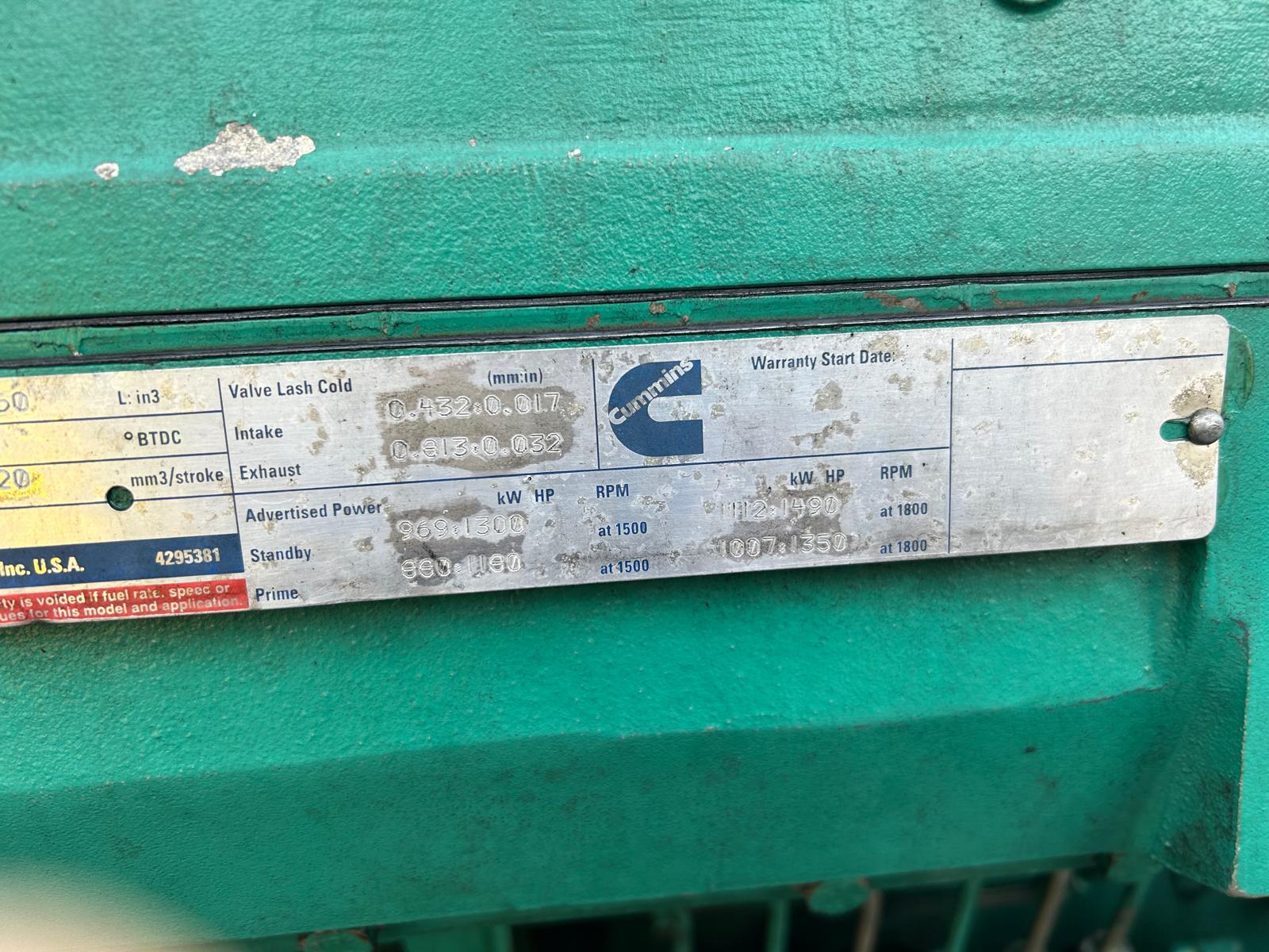 1000 kva (Prime) Cummins Generator - Image 10