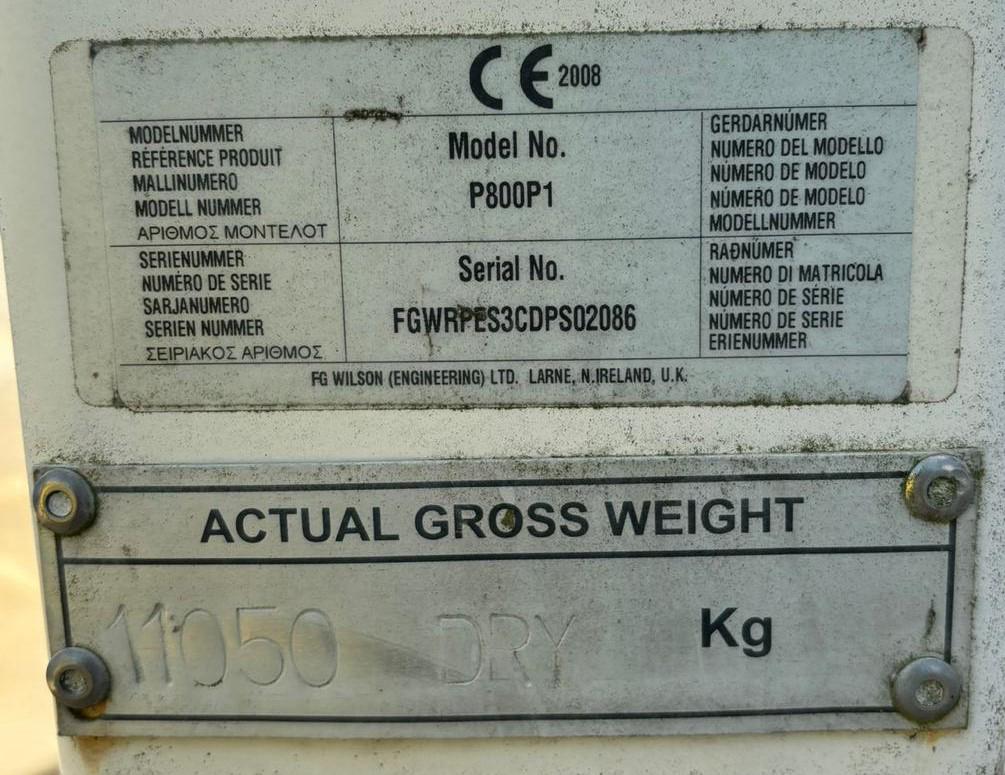 800kva (Prime) FG Wilson Generator 2008 - Image 6