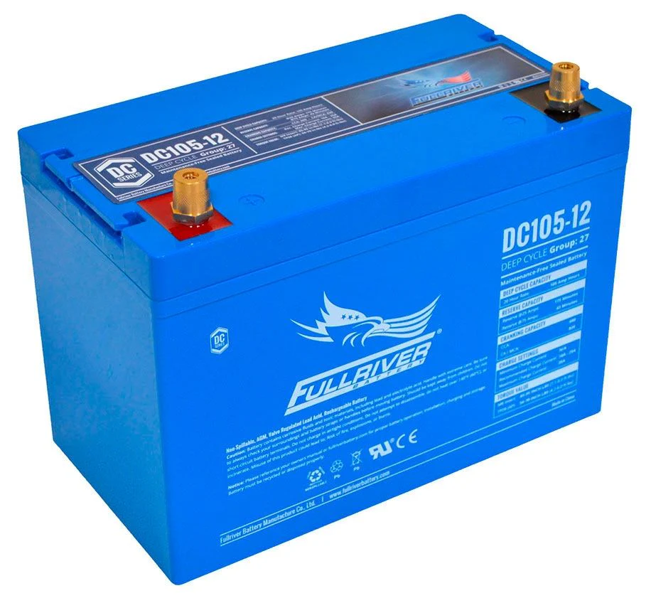 DC105-12 FULLRIVER DC SERIES DEEP CYCLE AGM LEISURE BATTERY 105AH