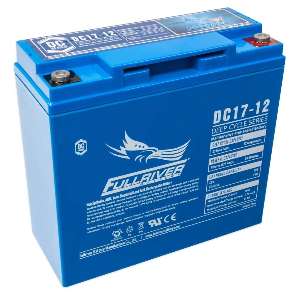 DC17-12 FULLRIVER DC SERIES DEEP CYCLE AGM MOBILITY/LEISURE BATTERY 17AH