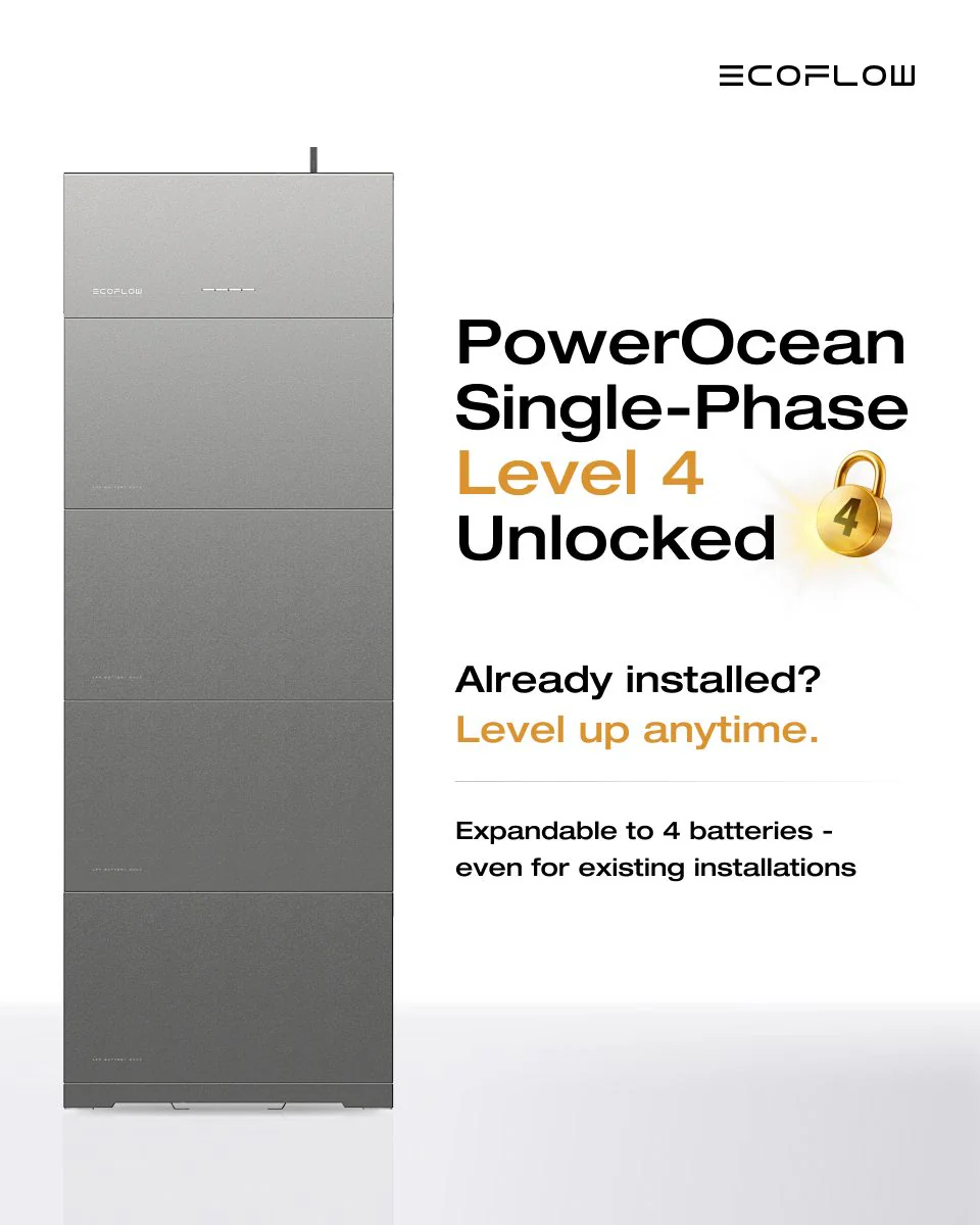 EcoFlow PowerOcean (Single-Phase) Hybrid Inverter 3.6kW Bundle With 20kWh EcoFlow PowerOcean LFP Battery - Image 2