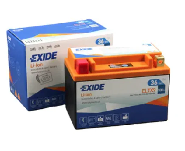 ELTX9 Exide Li-Ion Lithium Motorbike Battery 12V