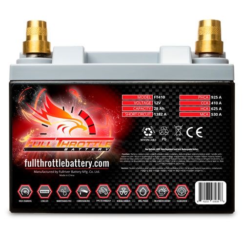 FT410 FULL THROTTLE HIGH PERFORMANCE 28AH TPPL AGM BATTERY (PC925) - Image 2
