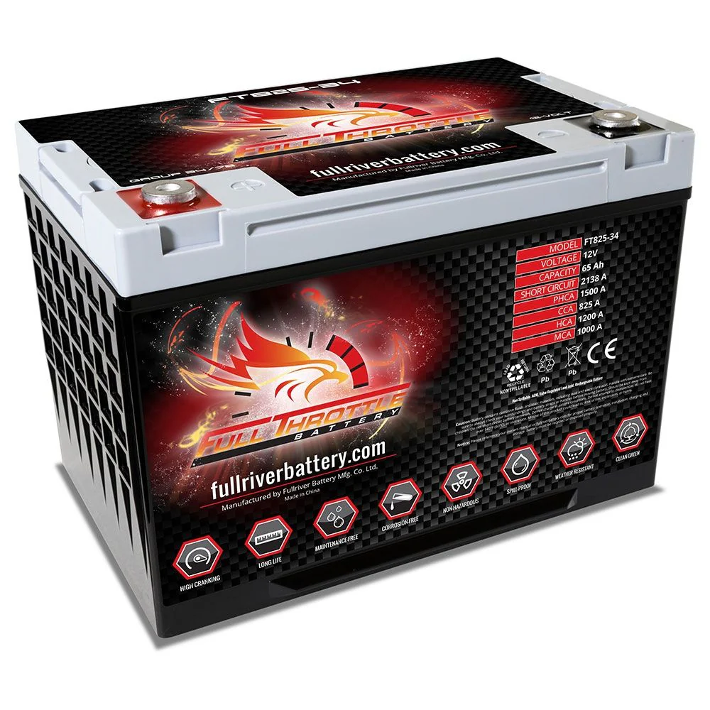 FT825-34 FULL THROTTLE HIGH PERFORMANCE 65AH TPPL AGM BATTERY (PC1500)