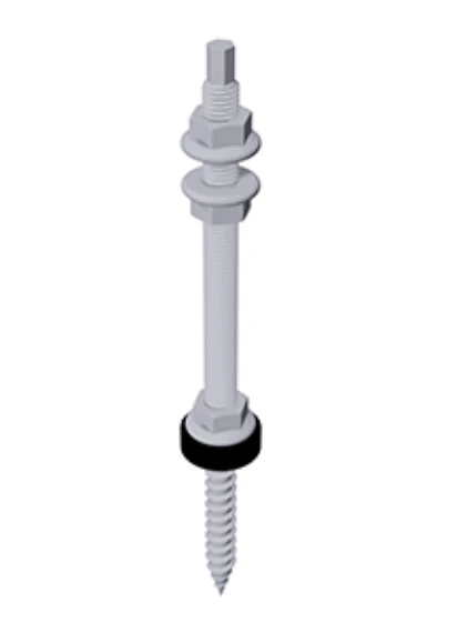 Hanger Bolt Kit 10 x 200 assembled - Wood Purlins