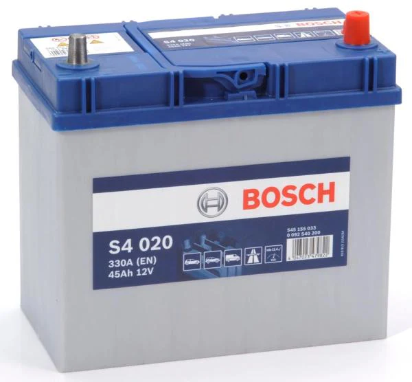 S4 020 BOSCH CAR BATTERY 12V 45AH (CCA 330 amps) Type 044 S4020
