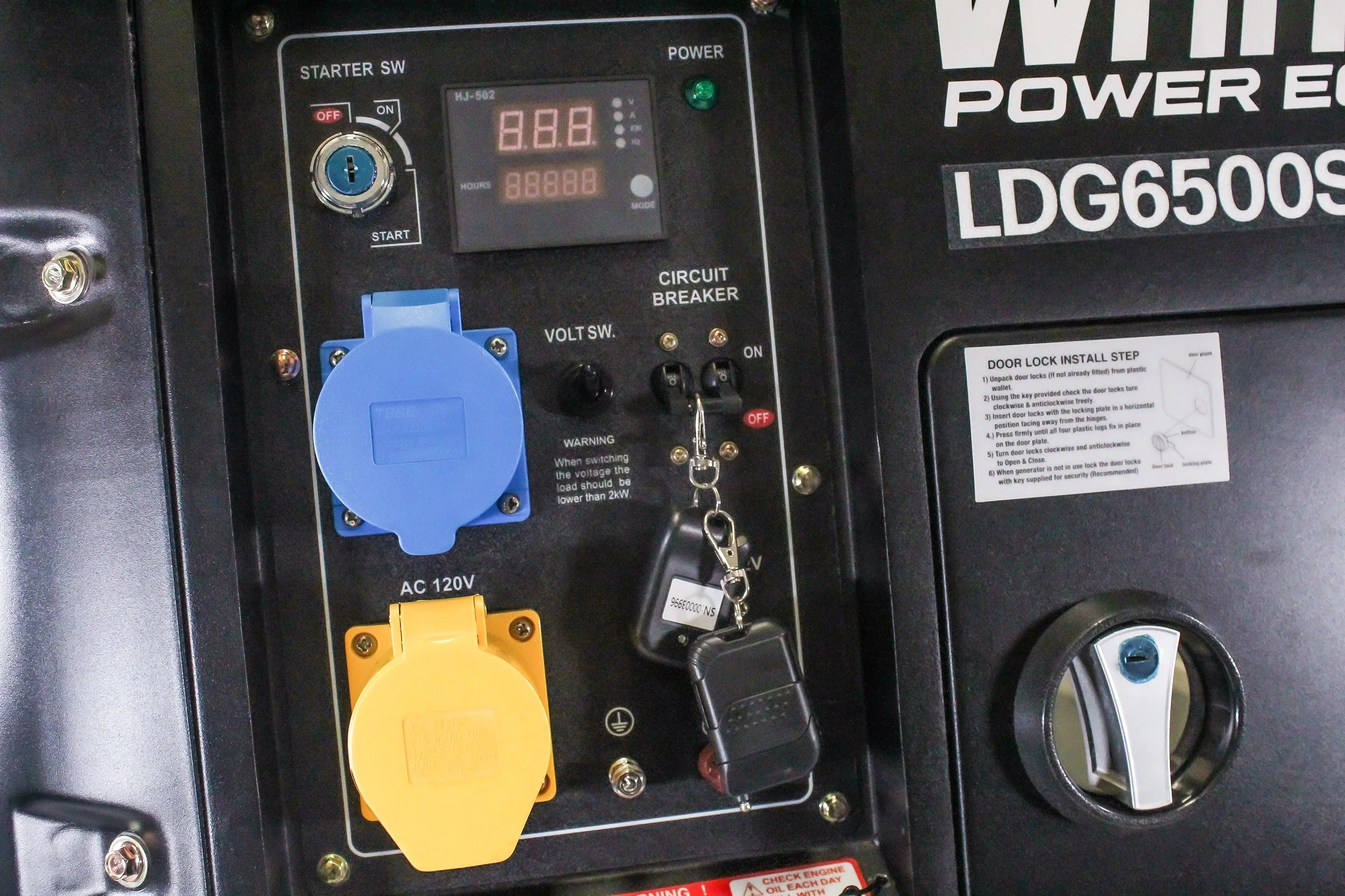 Warrior 5500 Watt Silent Diesel Single Phase Generator with Electric and Remote Start - LDG6500SVWRC - Image 6