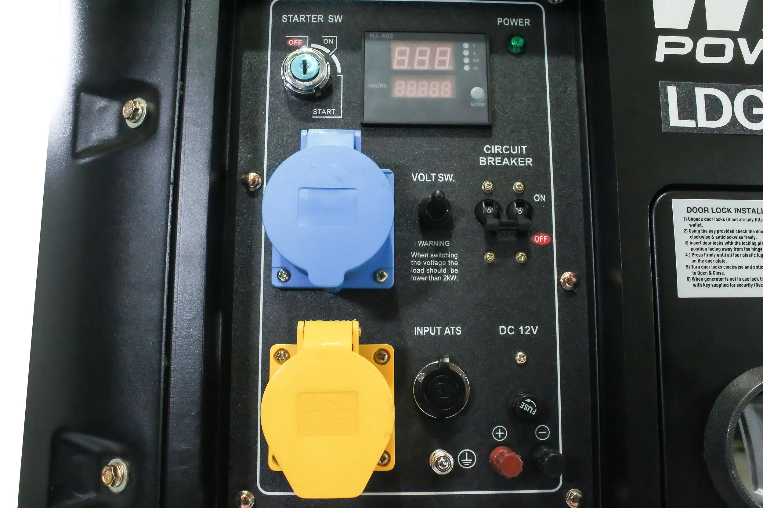 Warrior 6.25 kva Diesel Generator - LDG6500SV - Image 3